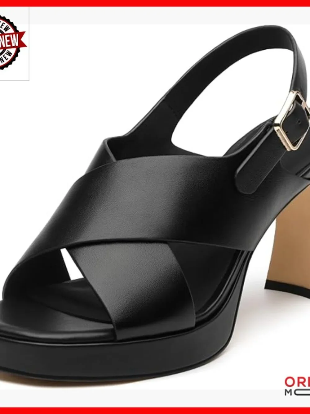Women's Platform Heels Chunky Block Heel Sandals Slingback Square Toe Ankle